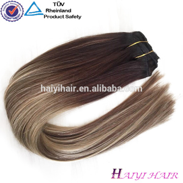 En gros Alibaba 2018 Nouvelle Balayage Couleur Double Dessiné Clip En Extensions de Cheveux